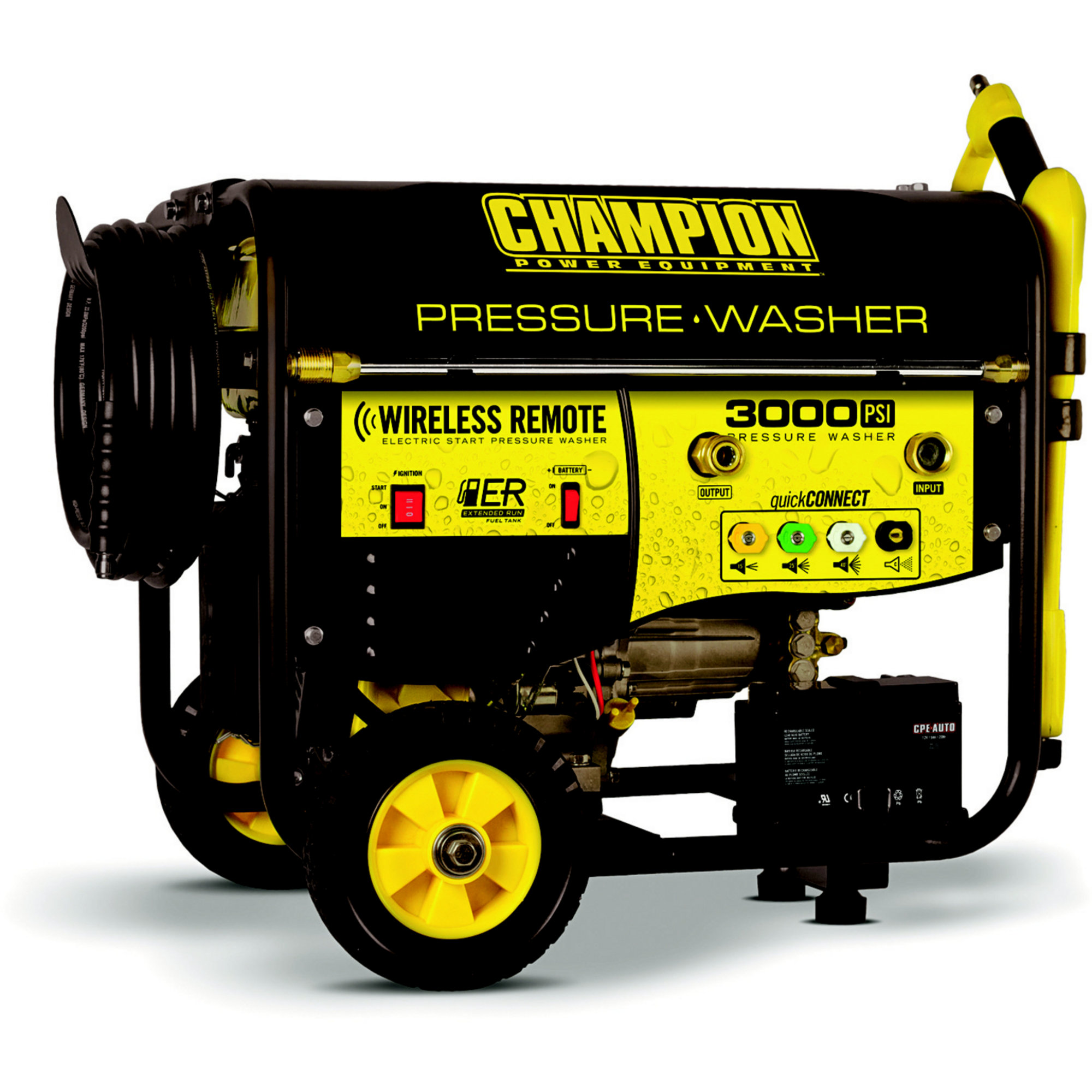 Champion Power Equipment Wireless Remote Gas Cold Water Pressure Washer — 3000 PSI, 2.5 GPM, Model# 76521